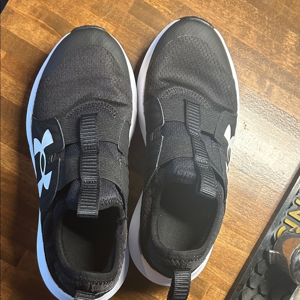Under Armour Black and White Slip-On Training Sneakers - Picture 5 of 5